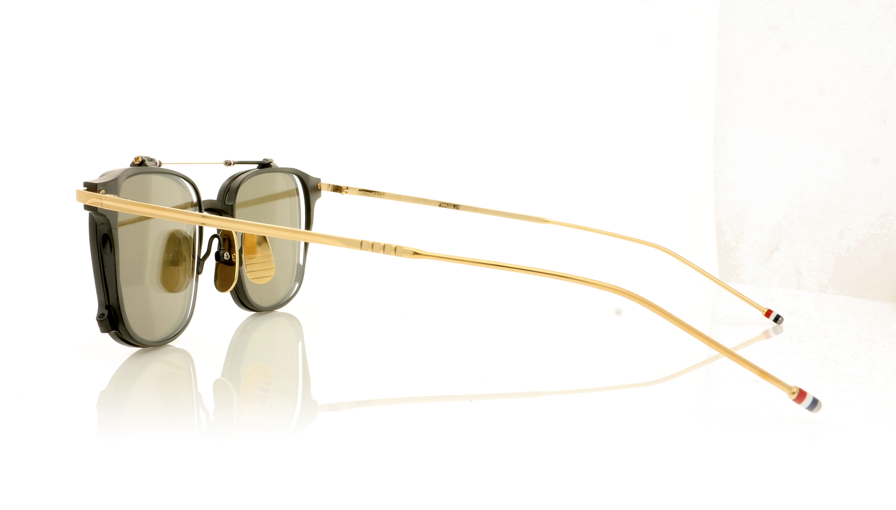 Thom Browne TB-817 TBS817 Black Iron/White Gold BIWGLD Sunglasses