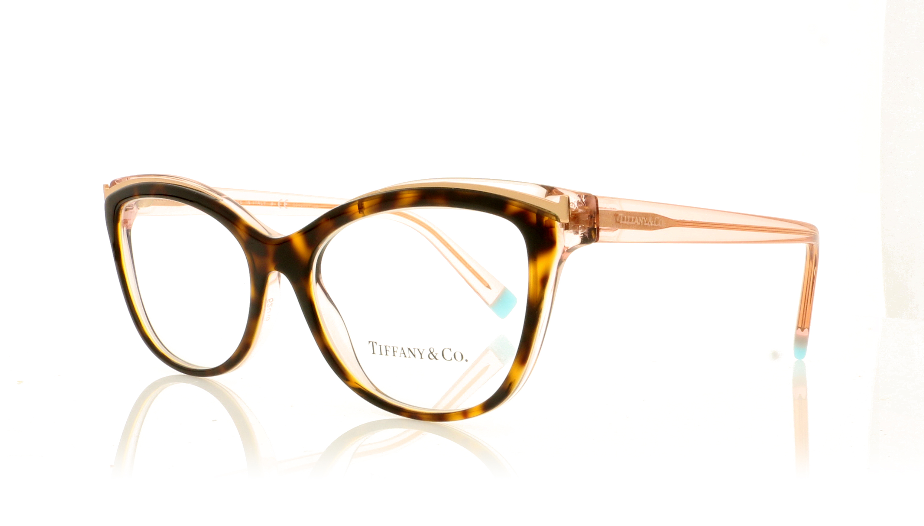 Tiffany TF2192 Havana On Transparent Pink 8287 Glasses