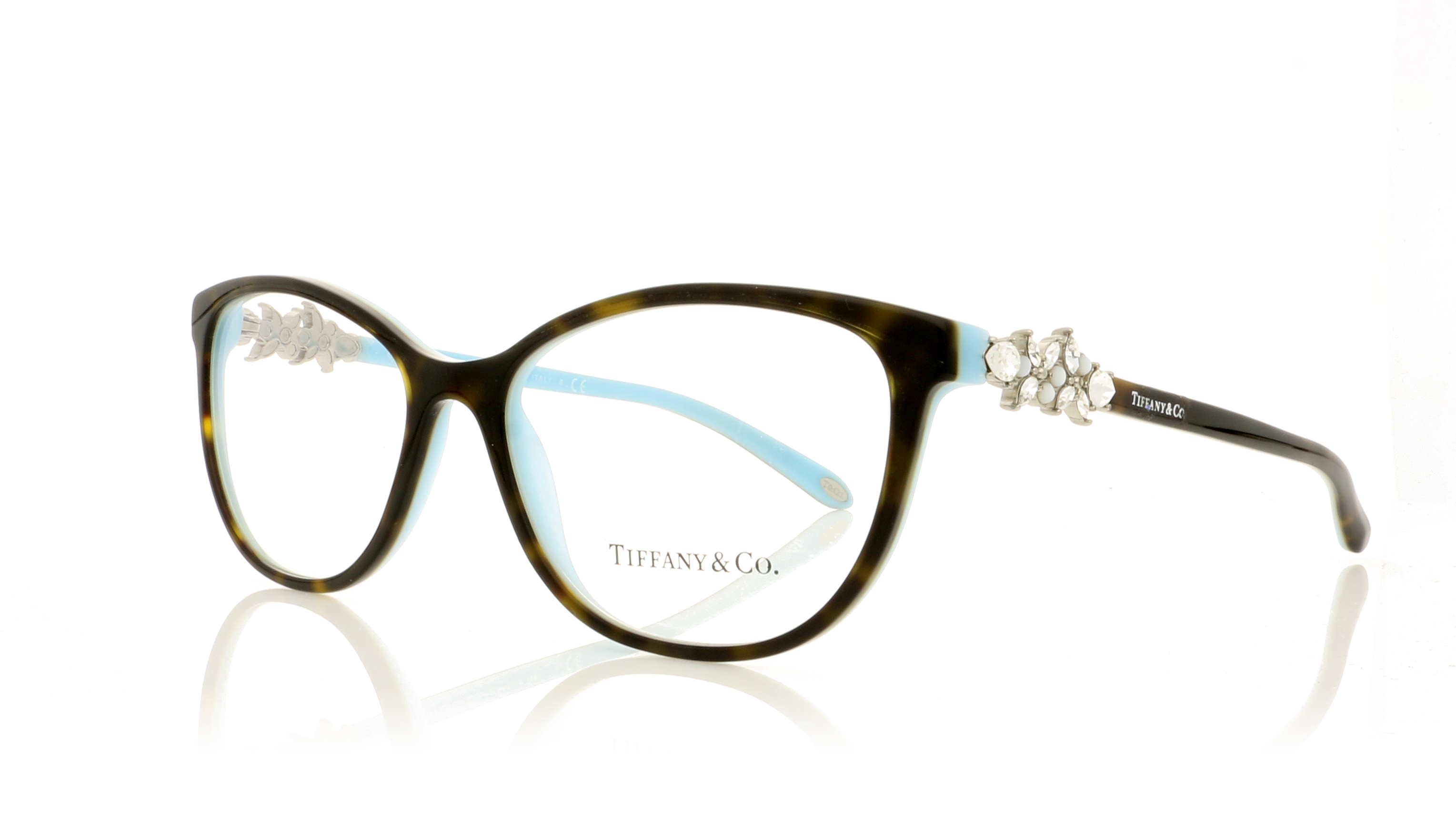 Tiffany TF2144-H-B TF2144HB Havana On Tiffany Blue 8134 Glasses