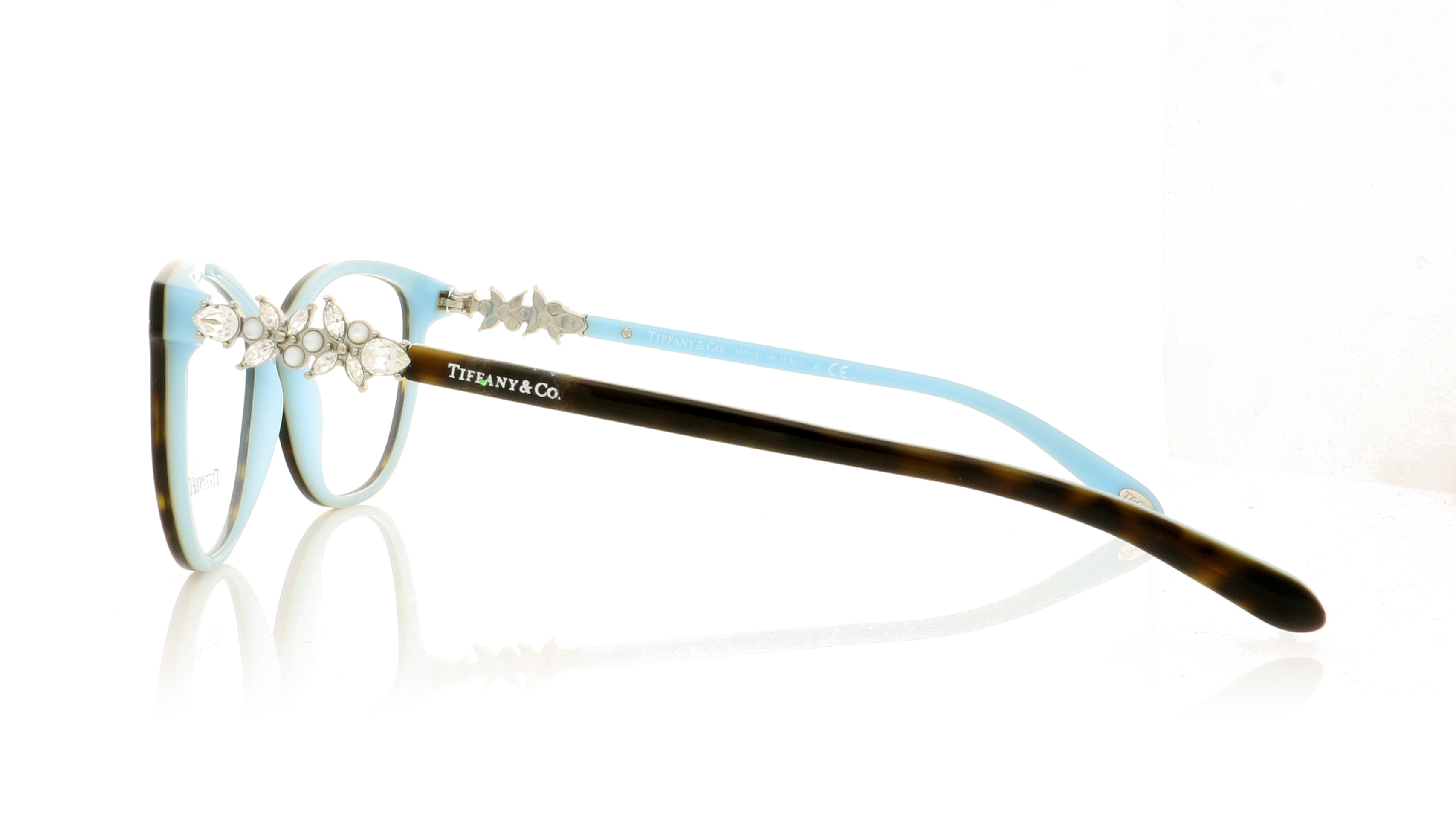 Tiffany TF2144-H-B TF2144HB Havana On Tiffany Blue 8134 Glasses