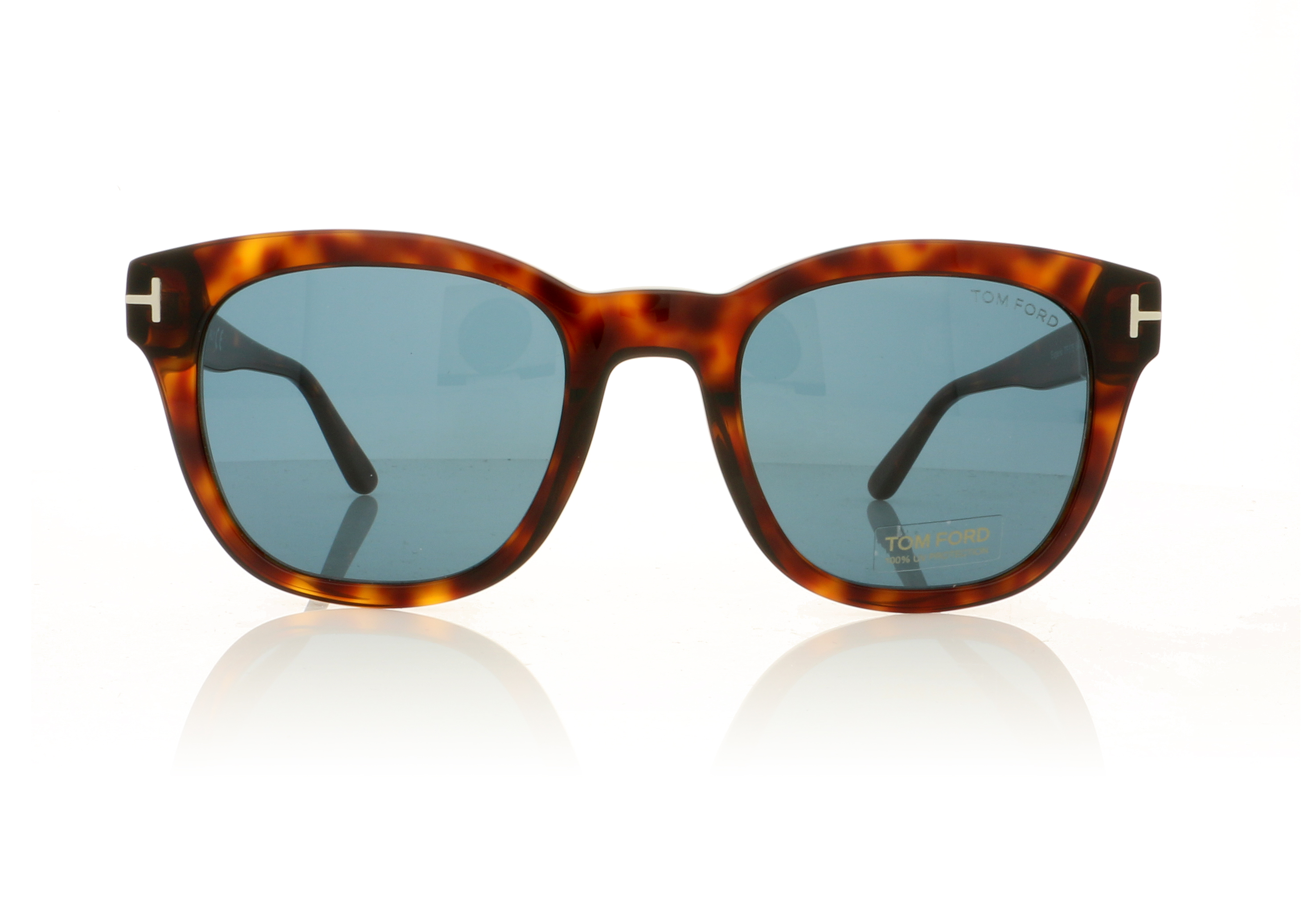 Tom Ford Eugenio TF667 Red Havana/Green Lenses 54N Sunglasses