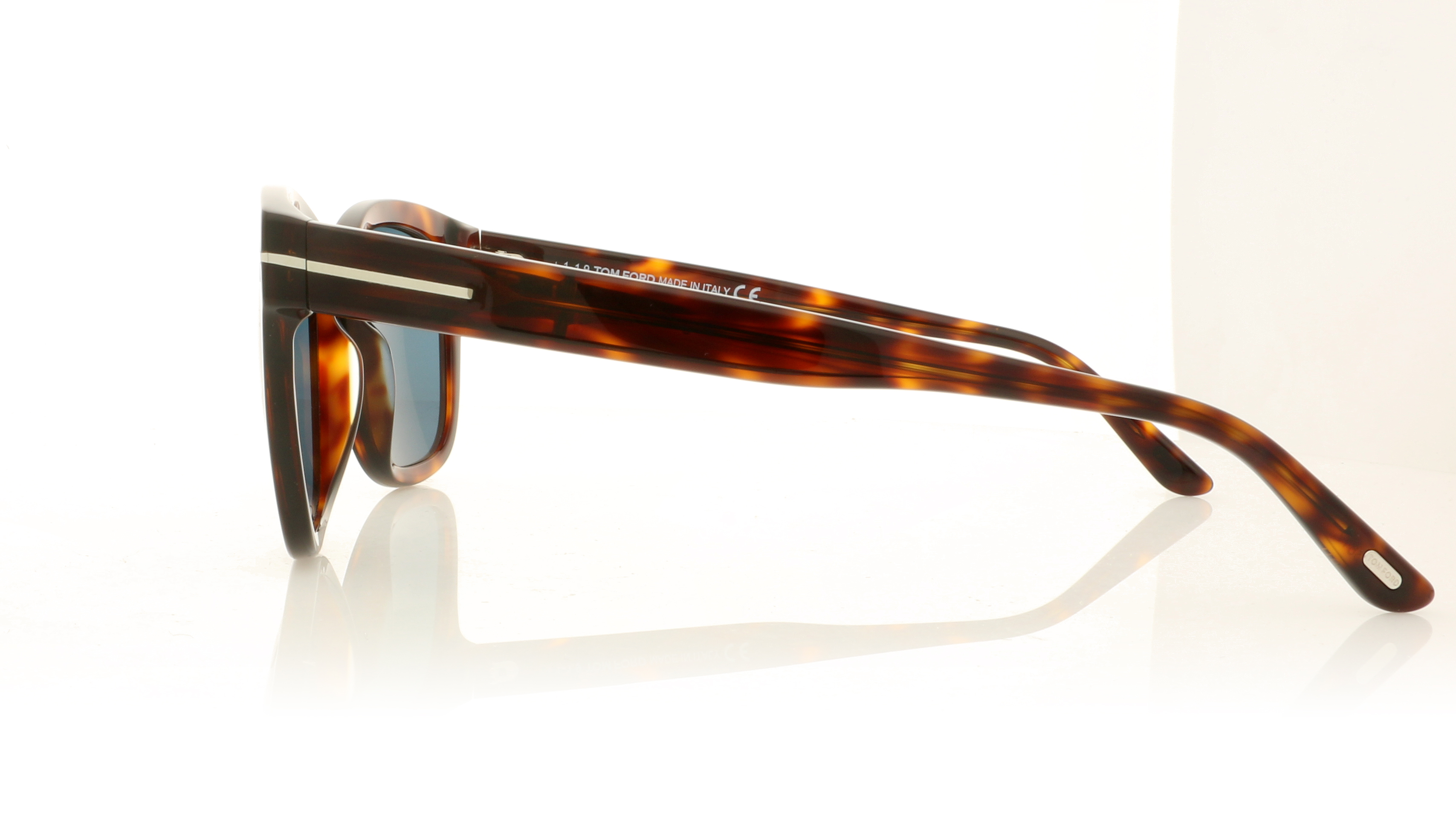 Tom Ford Eugenio TF667 Red Havana/Green Lenses 54N Sunglasses