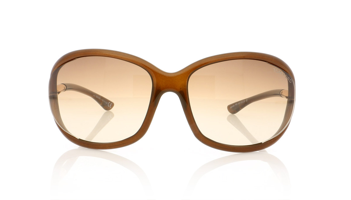 Tom Ford JENNIFER TF0008 Brown/Brown Gradient Lenses 692 Sunglasses