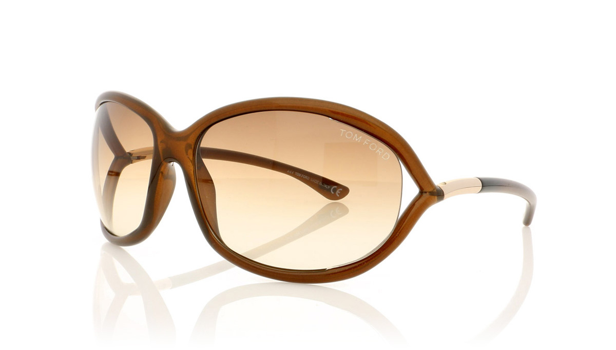 Tom Ford JENNIFER TF0008 Brown/Brown Gradient Lenses 692 Sunglasses