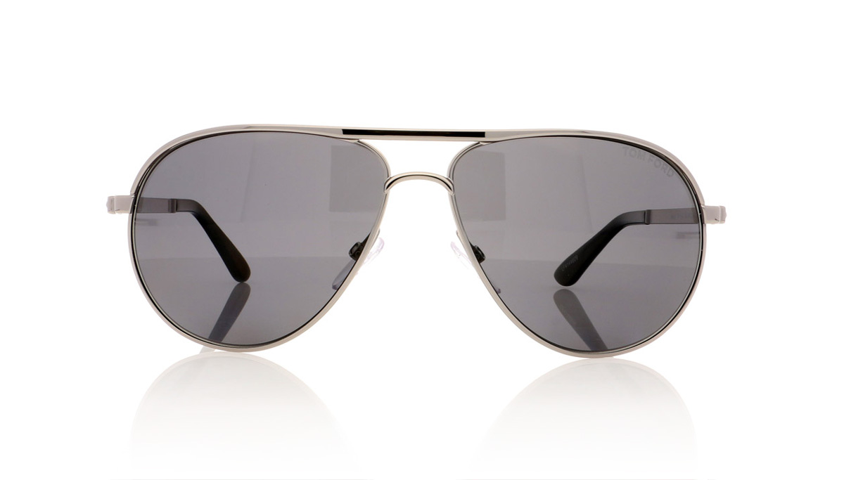 Tom Ford MARKO TF0144 Shiny Light Ruthenium/Smoke Polarised Lenses 14D Sunglasses