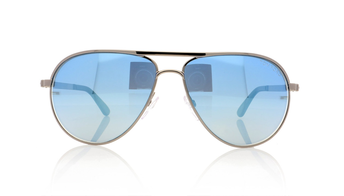 Tom Ford MARKO TF0144 Shiny Lght Ruth Blu Mir 14X Sunglasses