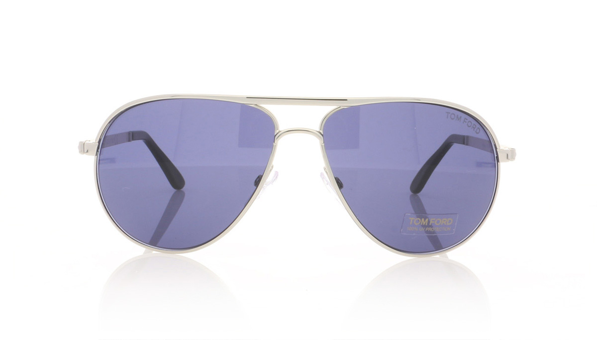 Tom Ford MARKO TF0144 Shiny Rhodium/Blue 18V Sunglasses