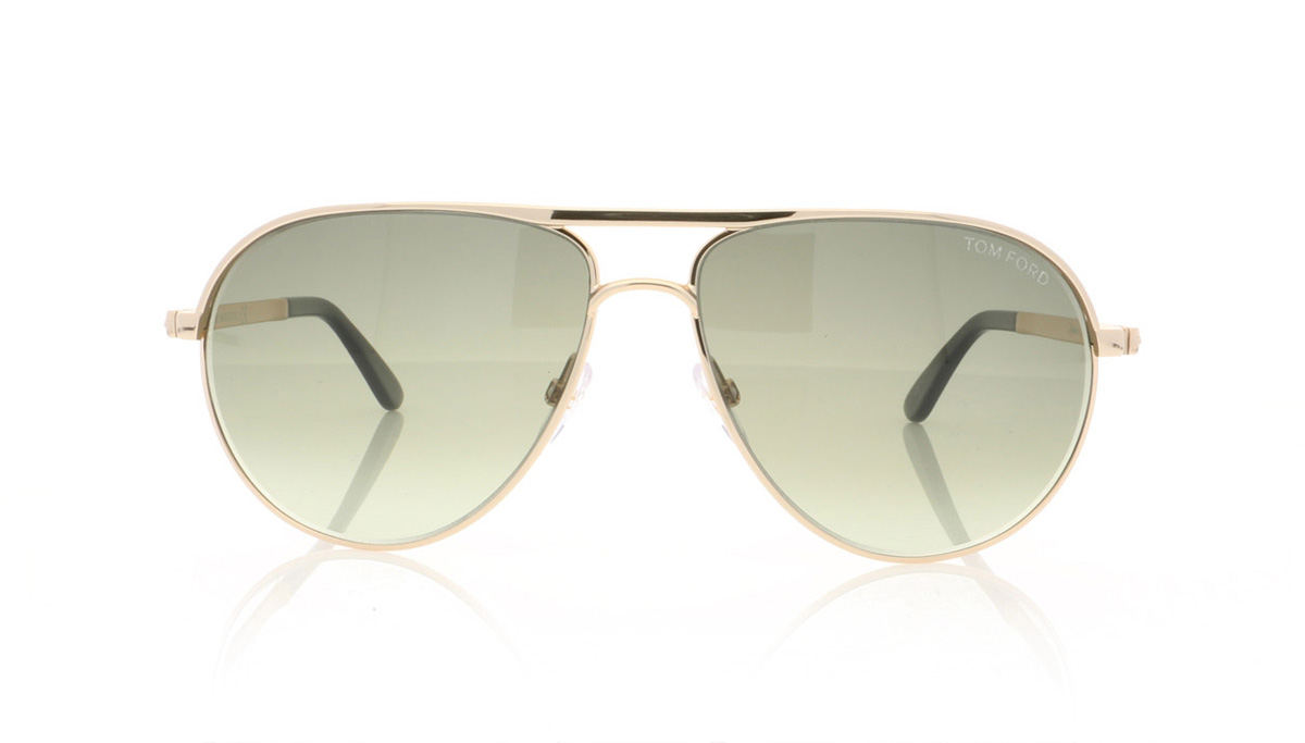 Tom Ford MARKO TF0144 Shiny Rose Gold/Grad Green 28P Sunglasses