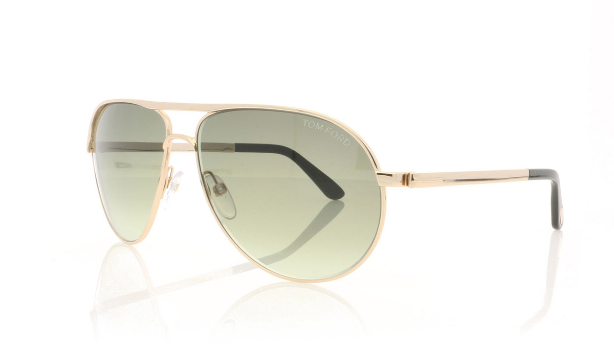 Tom Ford MARKO TF0144 Shiny Rose Gold/Grad Green 28P Sunglasses
