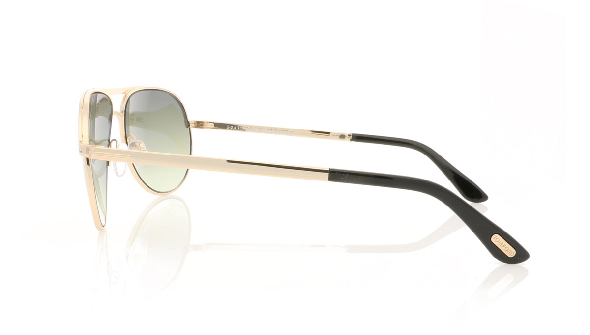 Tom Ford MARKO TF0144 Shiny Rose Gold/Grad Green 28P Sunglasses