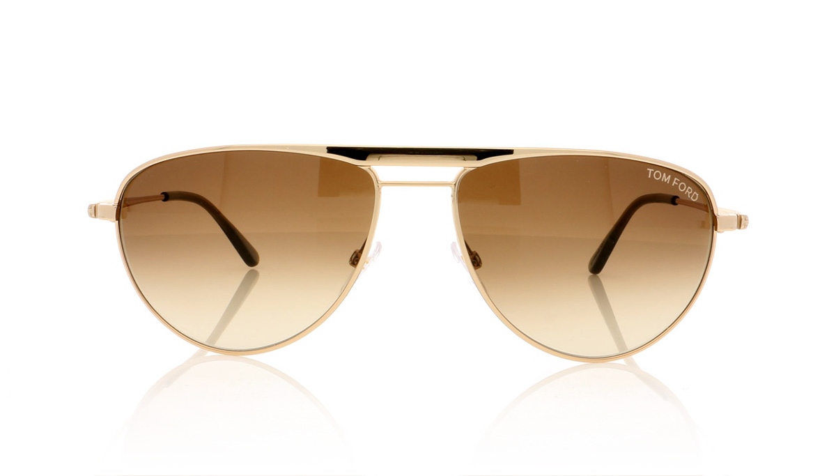 Tom Ford WILLIAM TF0207 Shiny Rose Gold/Grad Brown 28F Sunglasses