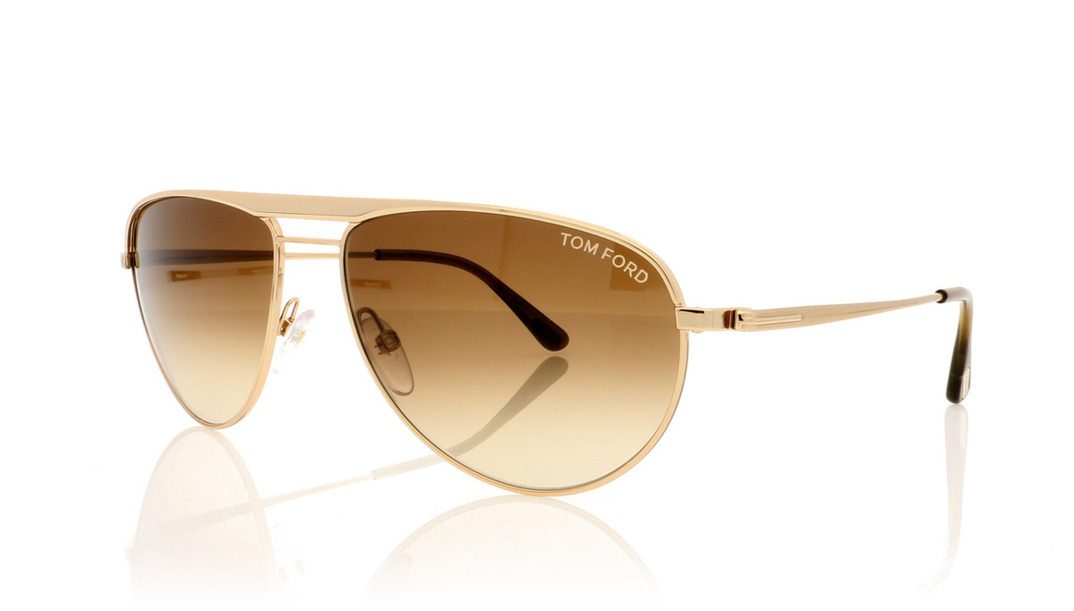 Tom Ford WILLIAM TF0207 Shiny Rose Gold/Grad Brown 28F Sunglasses