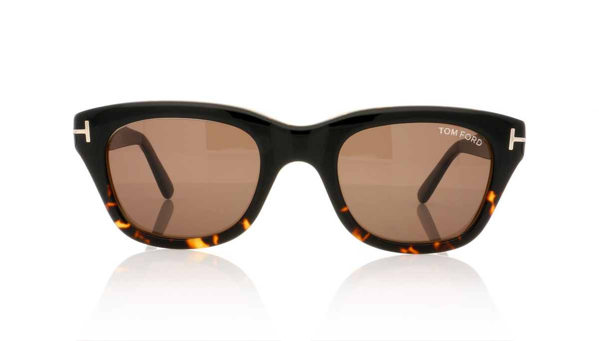 Tom Ford SNOWDON TF0237 Black/Brown/Roviex Lenses 05J Sunglasses