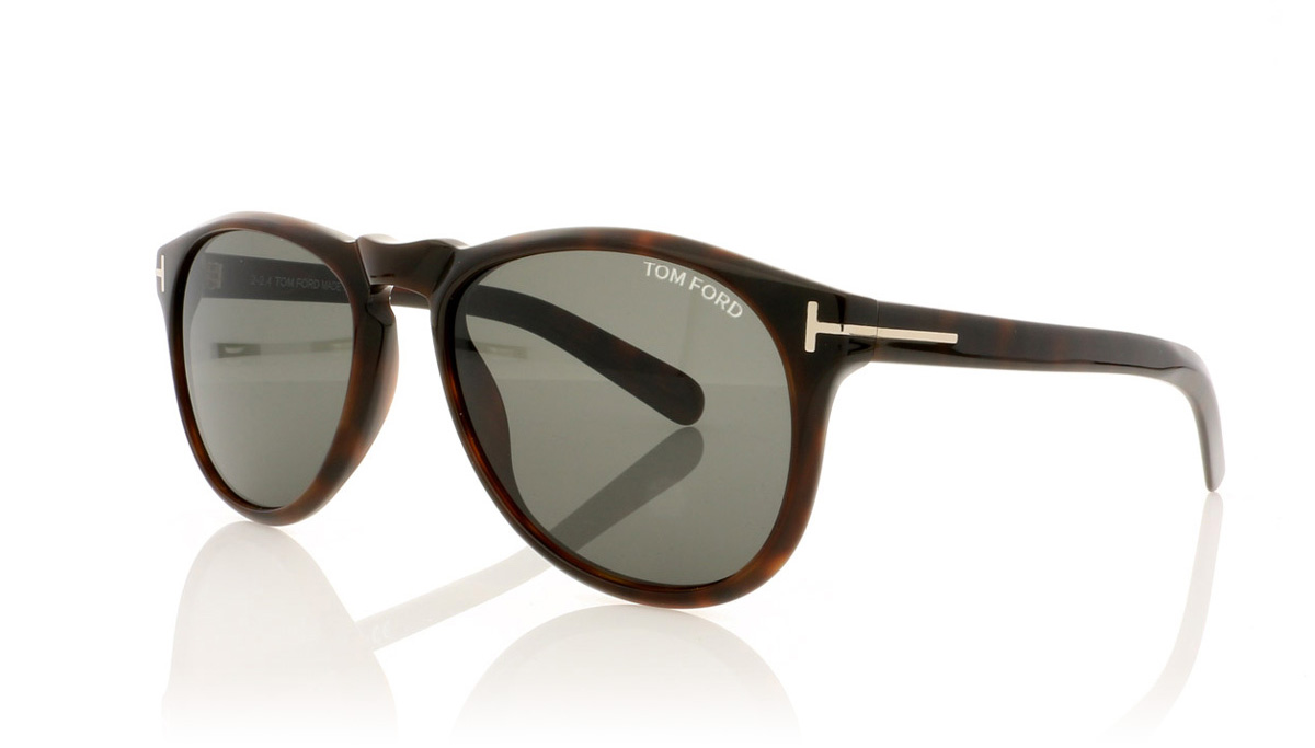 Tom Ford FLYNN TF0291 Dark Havana Green Polar 52R Sunglasses