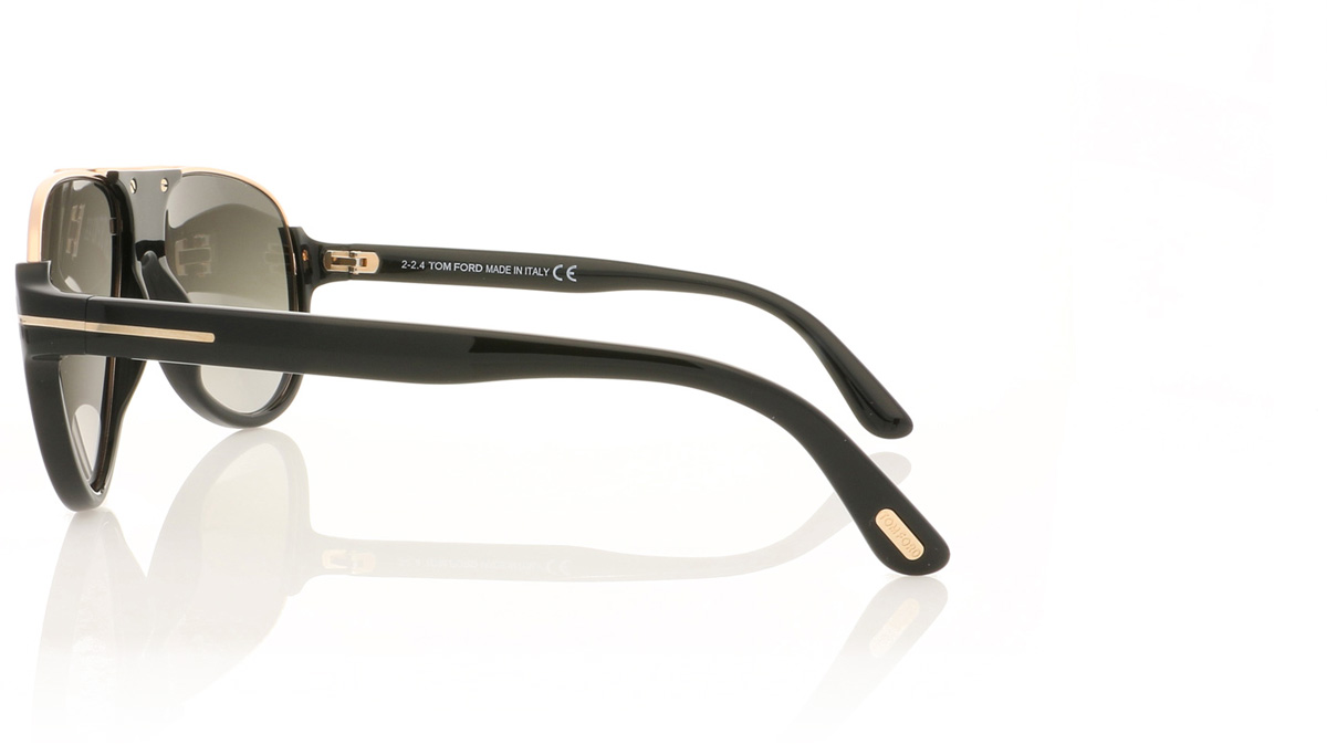 Tom Ford DIMITRY TF0334 Shiny Black/Gradient Green Lenses 01P Sunglasses