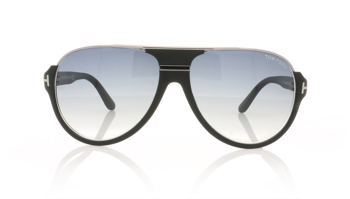 Tom Ford DIMITRY TF0334 Matte Black/Gradient Blue Lenses 02W Sunglasses