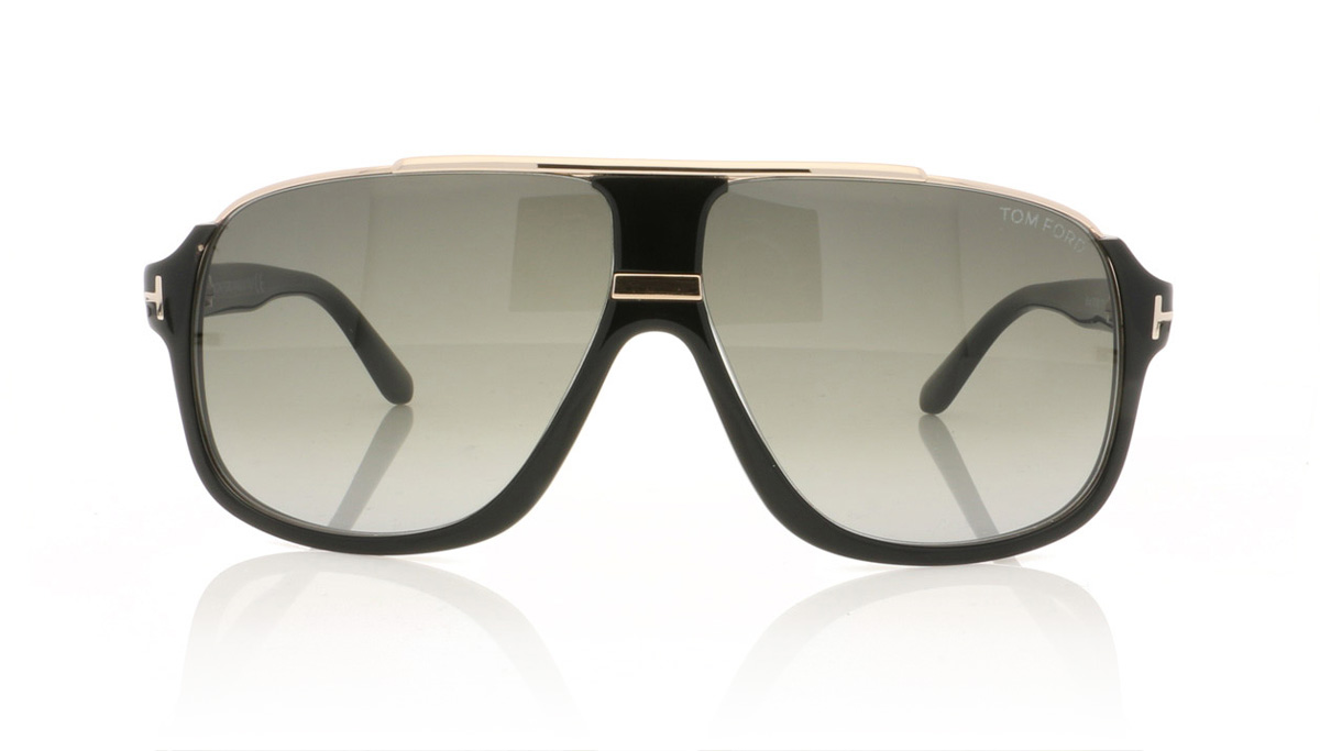 Tom Ford ELIOTT TF0335 Shiny Black/Gradient Green 01P Sunglasses