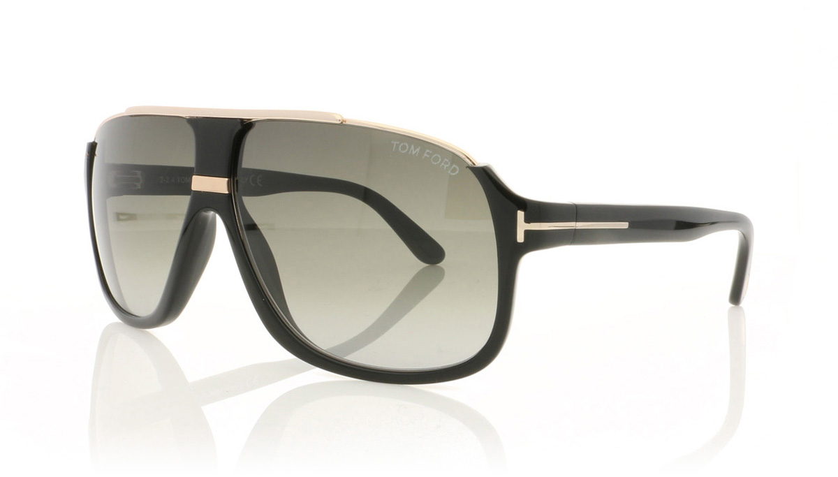 Tom Ford ELIOTT TF0335 Shiny Black/Gradient Green 01P Sunglasses