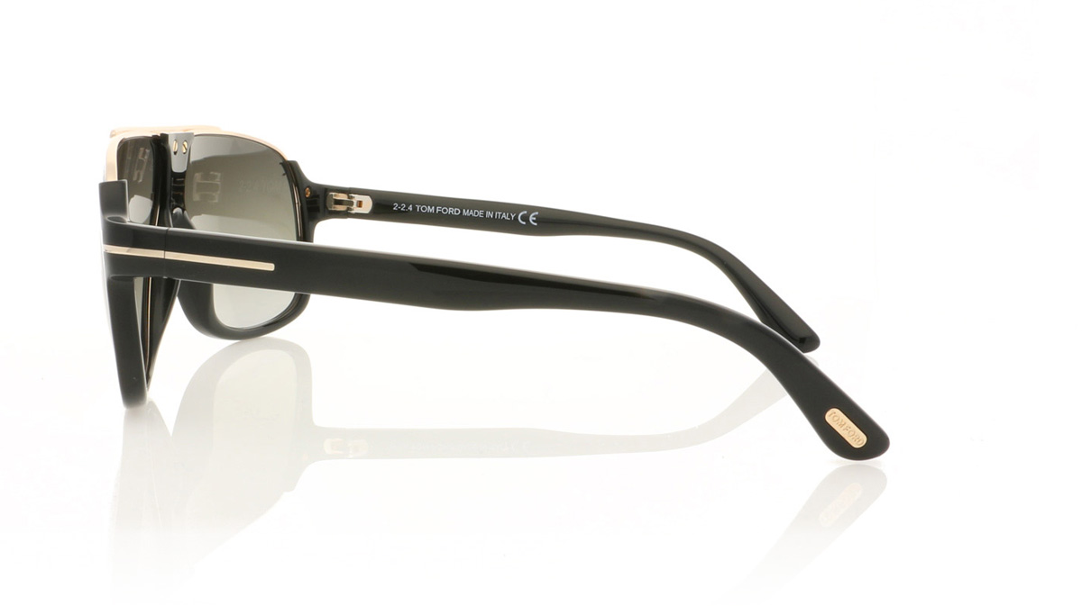 Tom Ford ELIOTT TF0335 Shiny Black/Gradient Green 01P Sunglasses