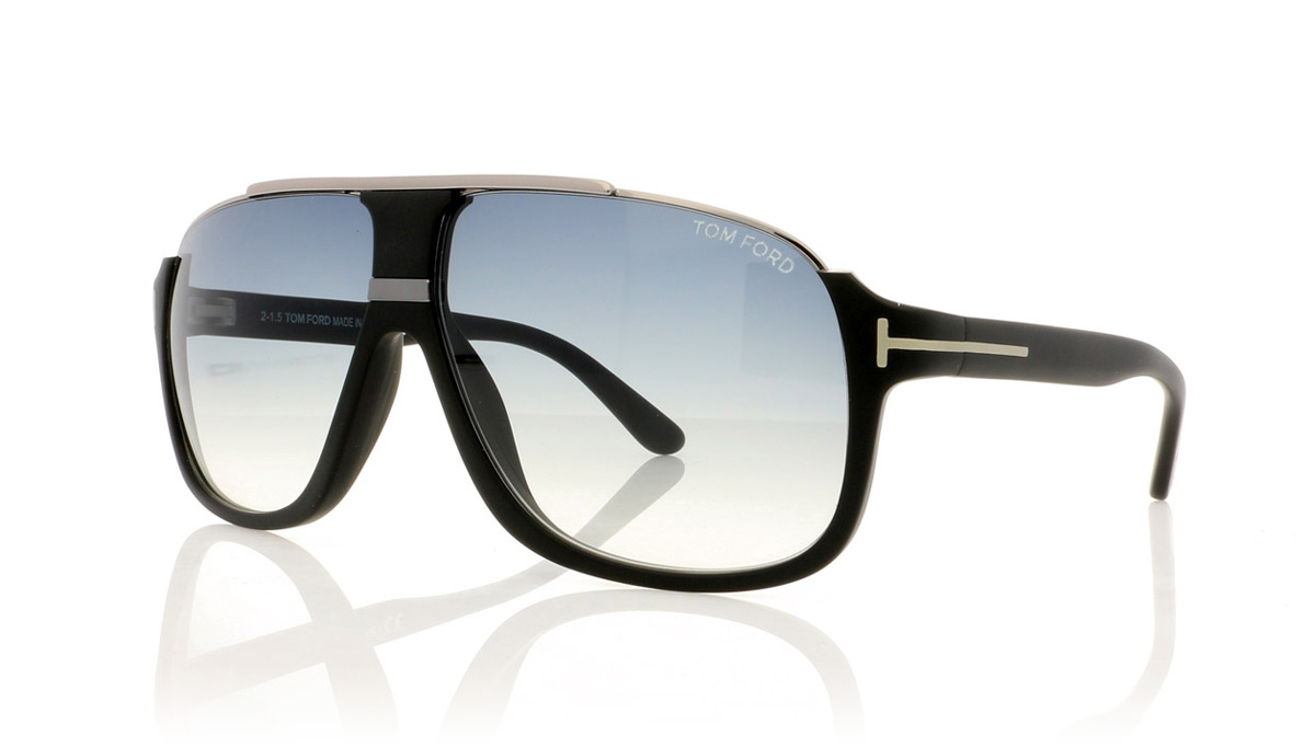 Tom Ford ELIOTT TF0335 Matte Black/Gradient Blue 02W Sunglasses