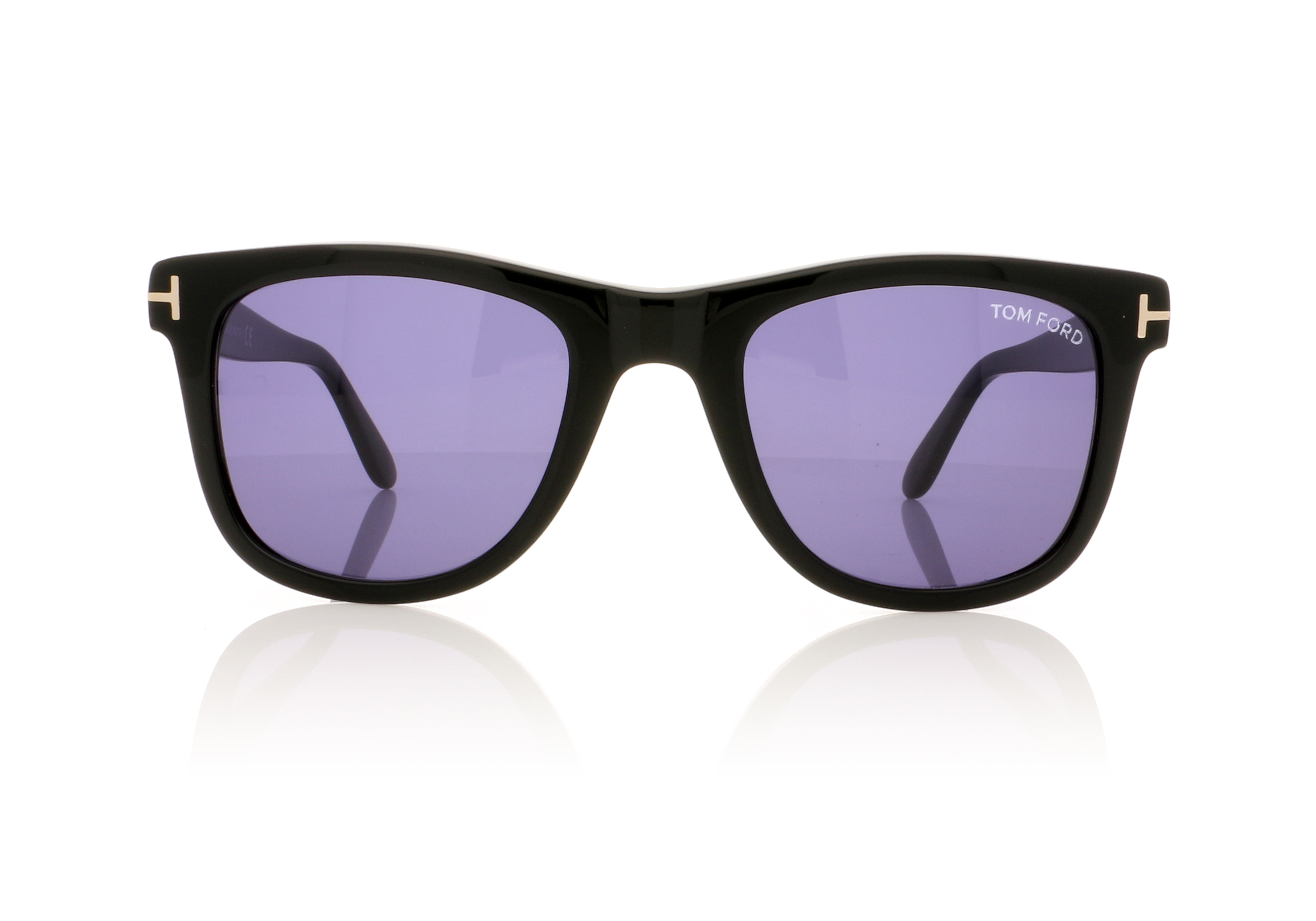 Tom Ford LEO TF0336 Shiny Black/Blue 01V Sunglasses