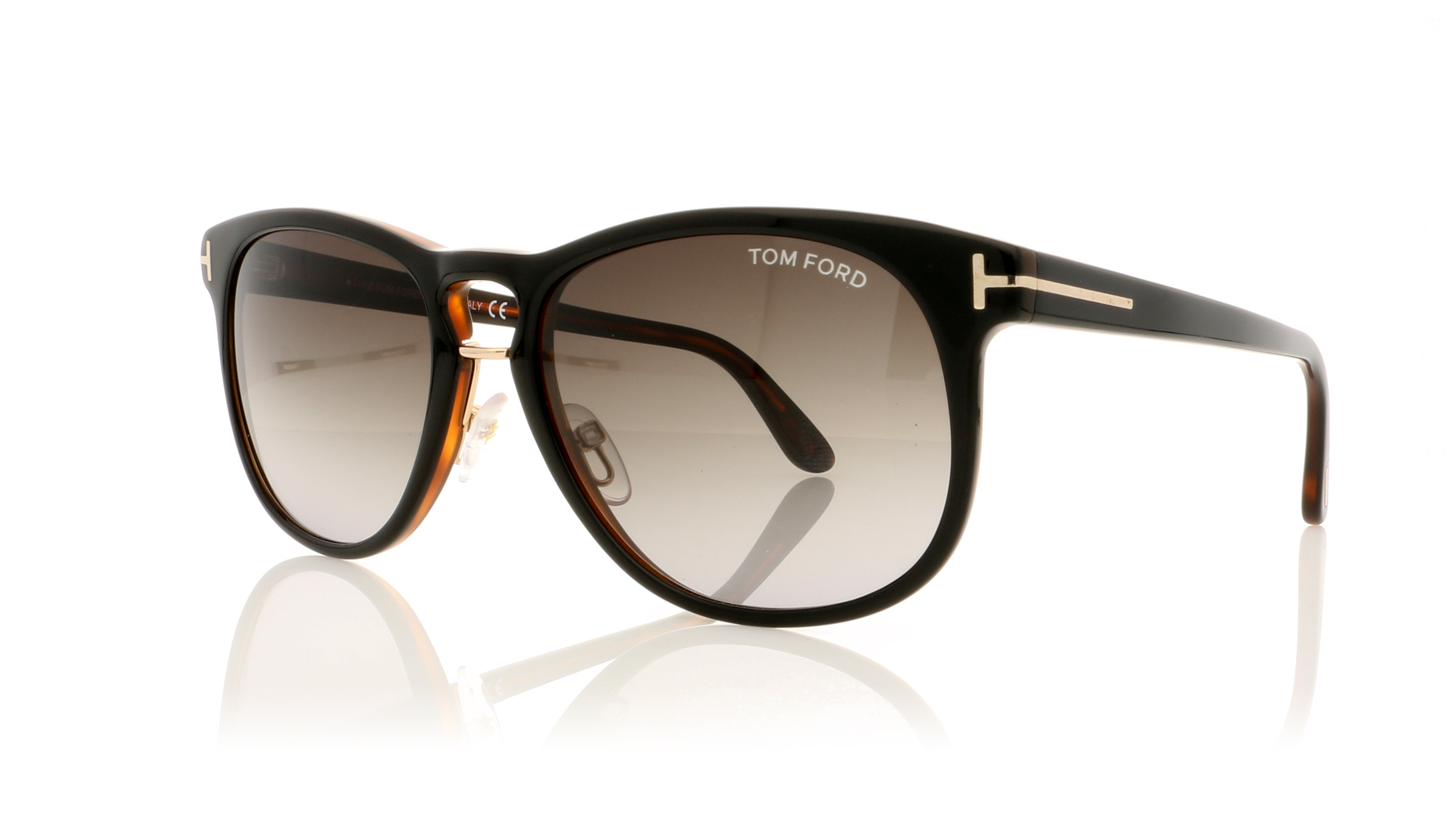 Tom Ford FRANKLYN TF0346 Shiny Black / Brown 01V Sunglasses