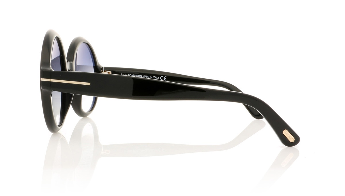 Tom Ford JULIET TF0369 Shiny Black/Gradient Smoke Lenses 01B Sunglasses