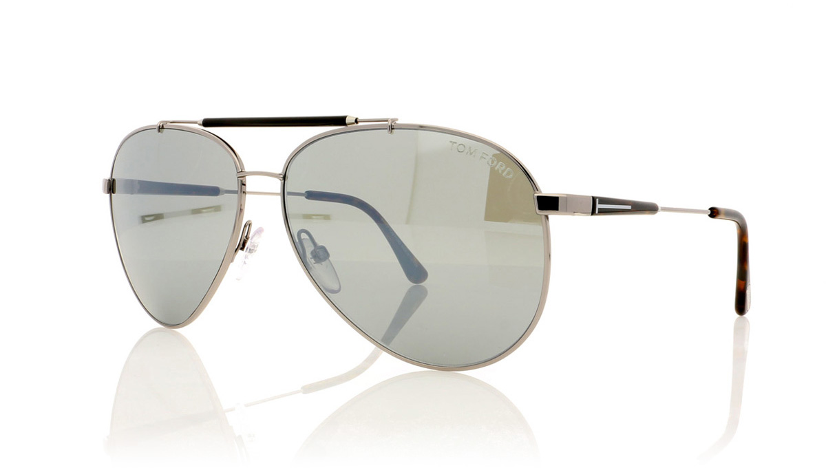 Tom Ford RICK TF0378 Shiny Light Ruth/Grn Mir 14Q Sunglasses