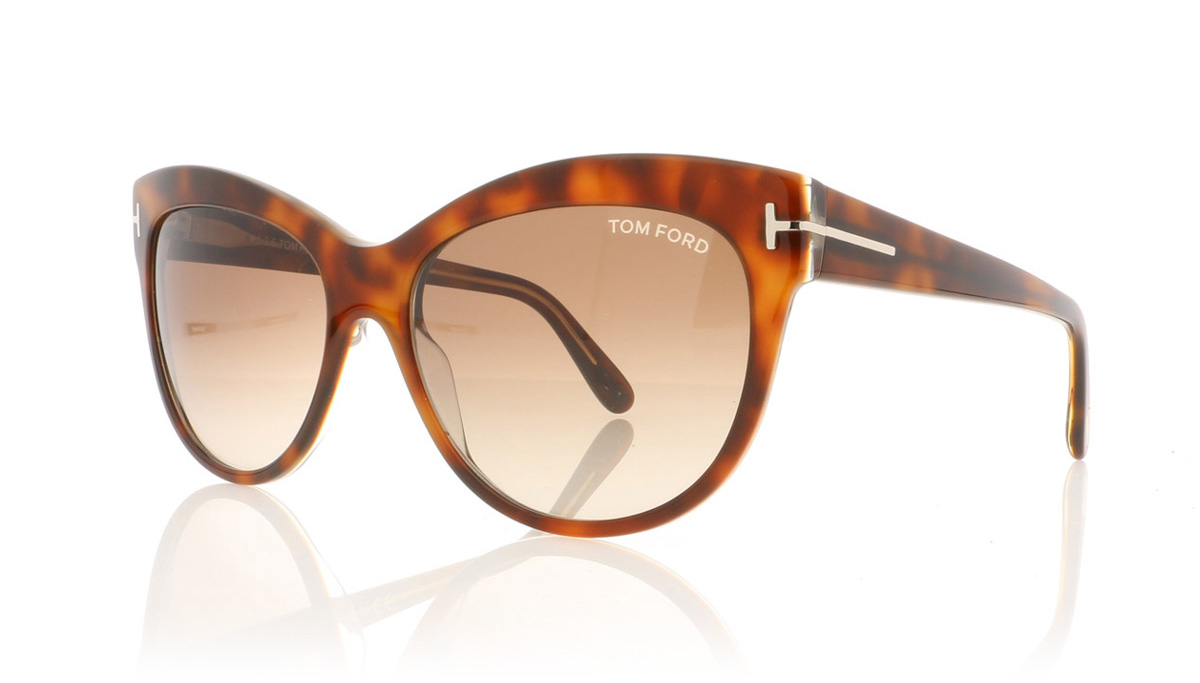 Tom Ford Lily TF430 Hav/Other/Grd Brown 56F Sunglasses