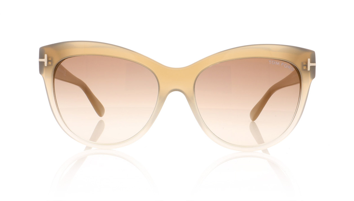 Tom Ford Lily TF430 Beige/Othr/Brn Mir 59G Sunglasses