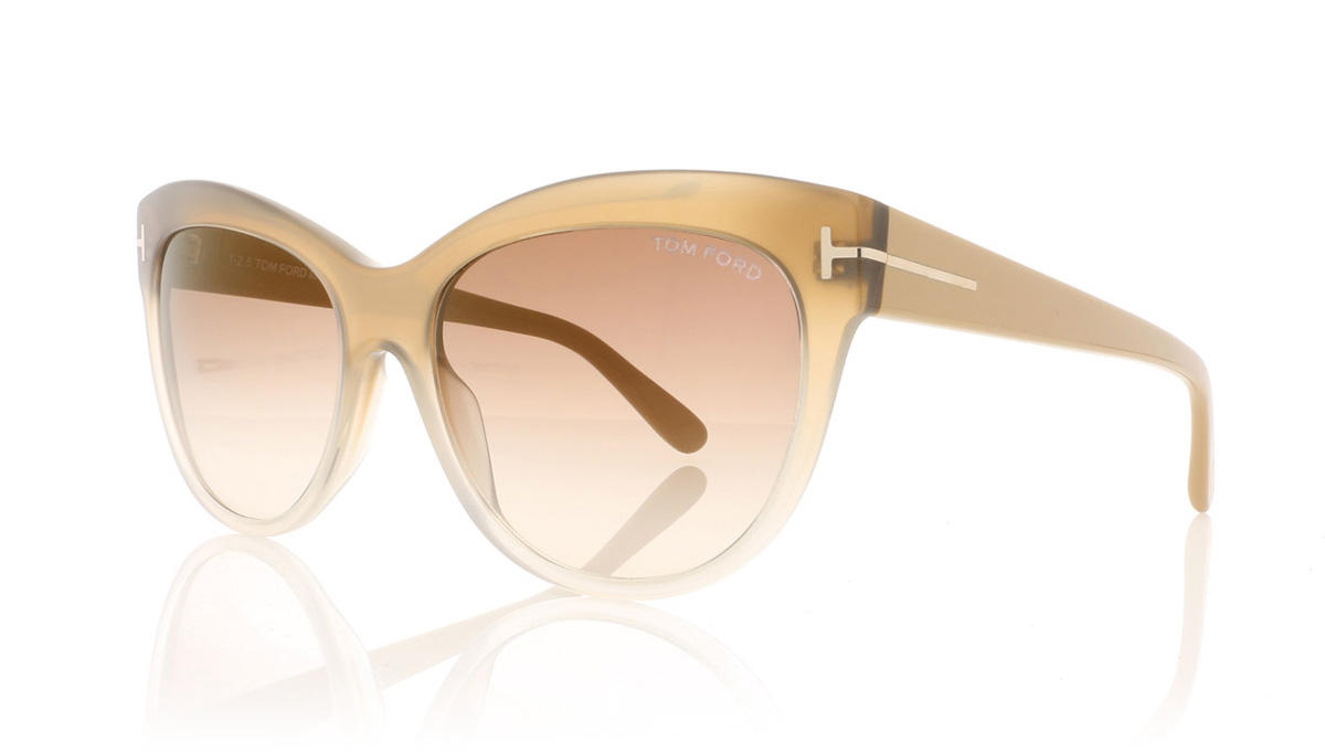 Tom Ford Lily TF430 Beige/Othr/Brn Mir 59G Sunglasses
