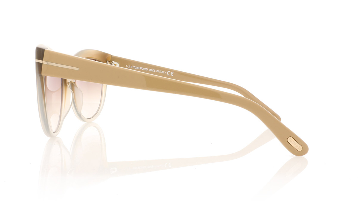 Tom Ford Lily TF430 Beige/Othr/Brn Mir 59G Sunglasses