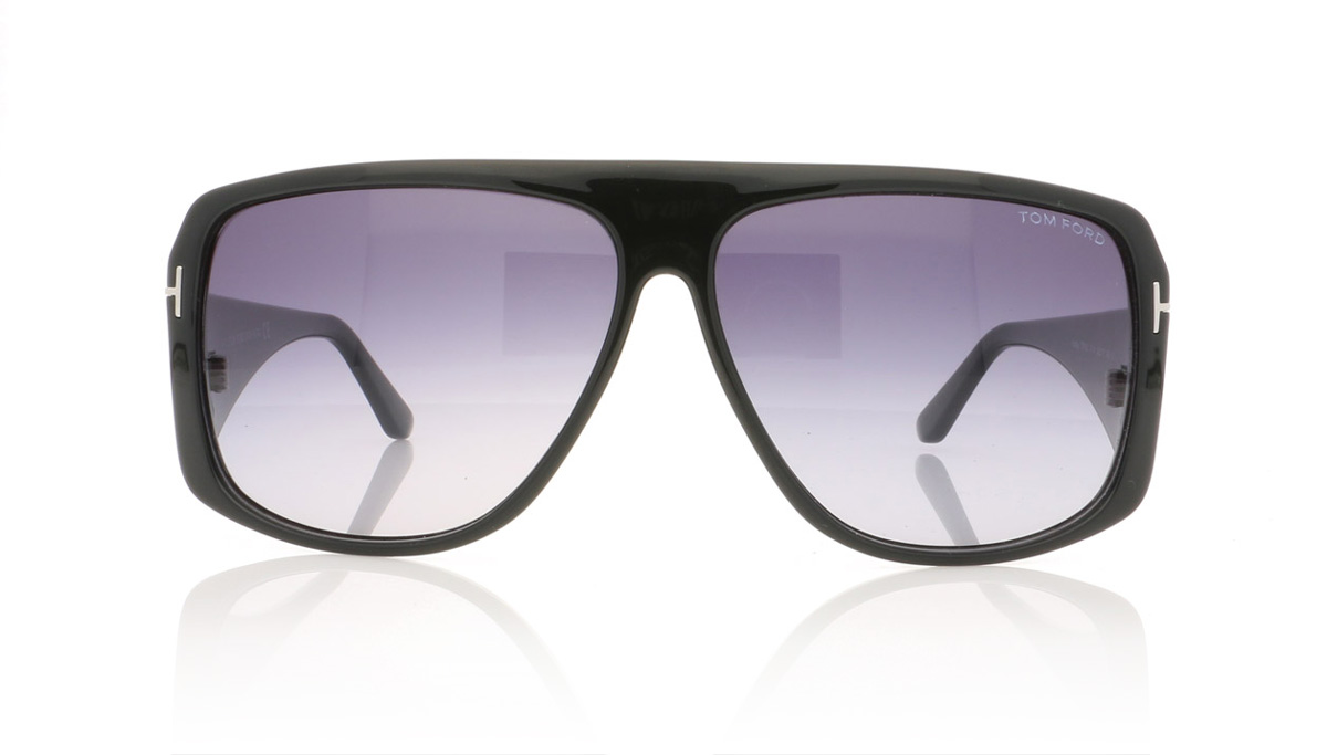 Tom Ford HARLEY TF0433 Shiny Black/Grd Blu 01W Sunglasses