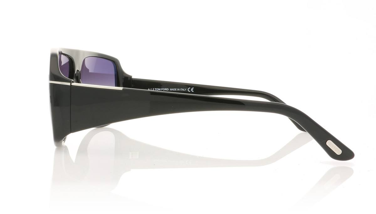 Tom Ford HARLEY TF0433 Shiny Black/Grd Blu 01W Sunglasses