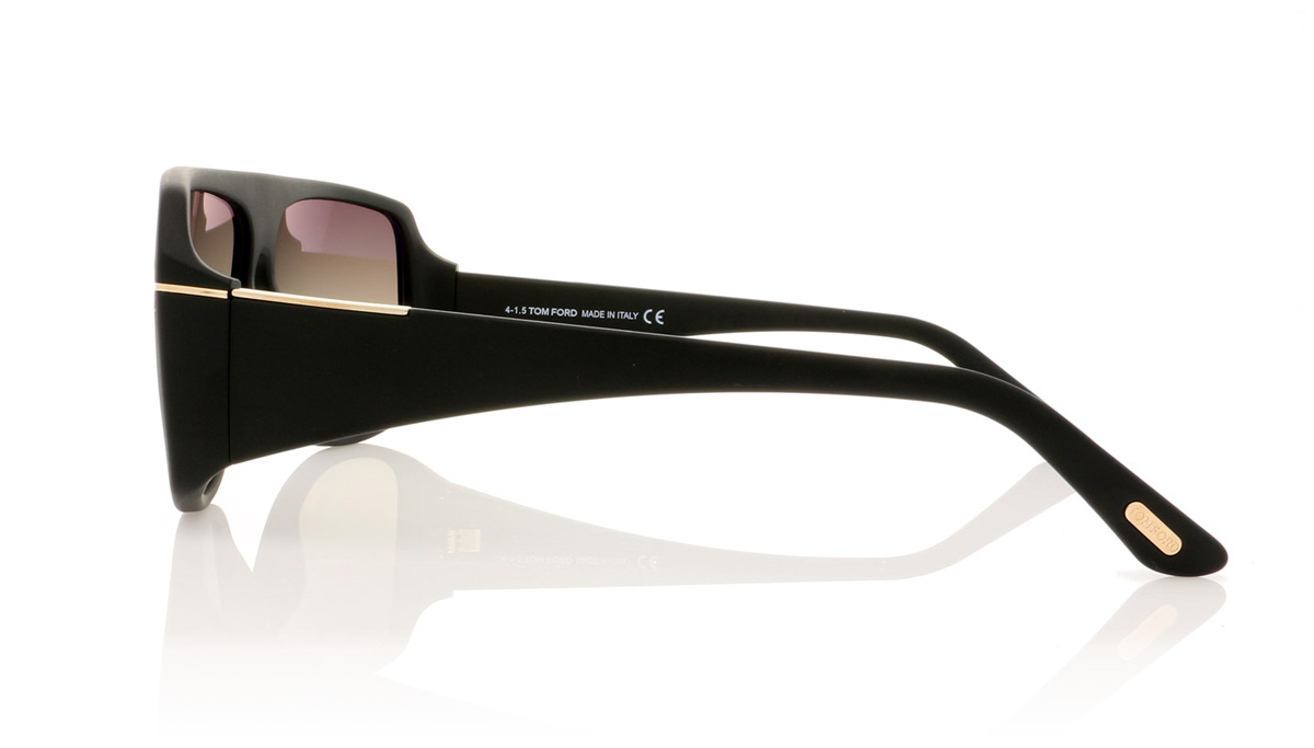 Tom Ford HARLEY TF0433 Mt Black Grd Smoke 02B Sunglasses