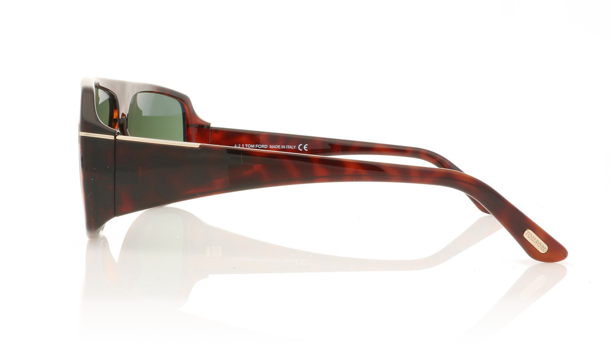 Tom Ford HARLEY TF0433 Dark Hav/Green 52N Sunglasses