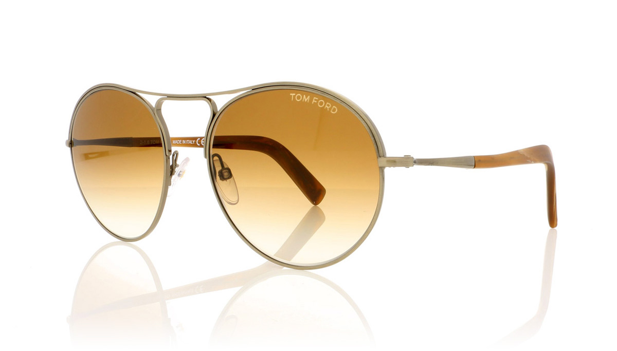 Tom Ford JESSIE TF0449 Gold/Other/Gradient Brown 33F Sunglasses