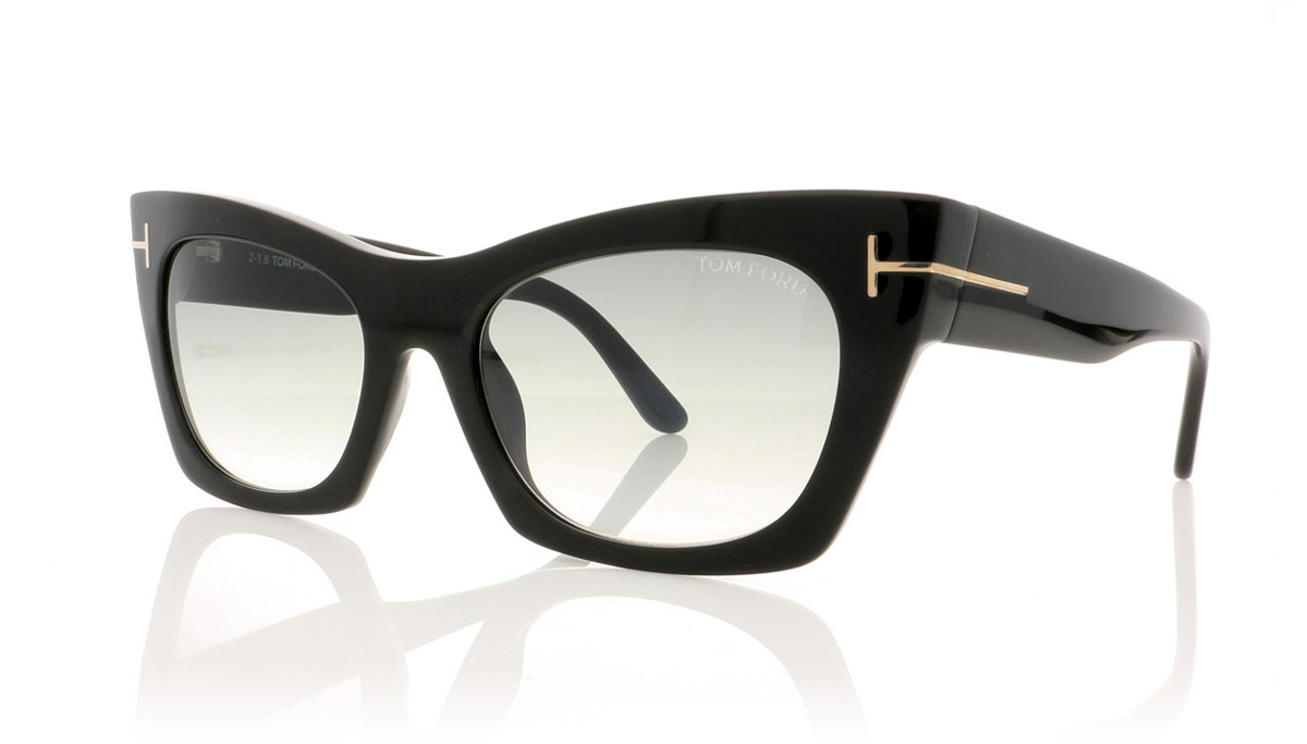 Tom Ford KASIA TF0459 Black/Other/Gradient Smoke 05B Sunglasses