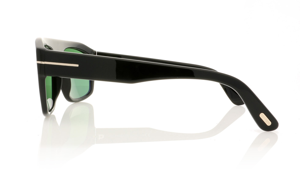 Tom Ford Conrad TF470 Shiny Black/Green Lenses 01N Sunglasses