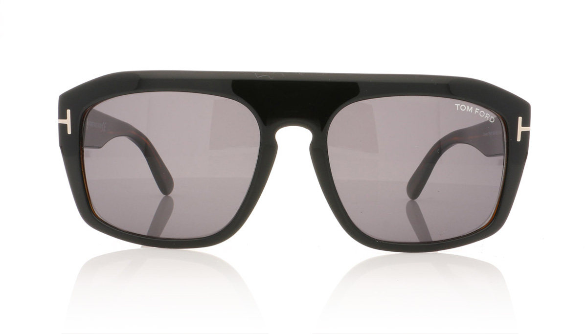 Tom Ford Conrad TF470 Black/Tortoiseshell/Smoke Lenses 05A Sunglasses