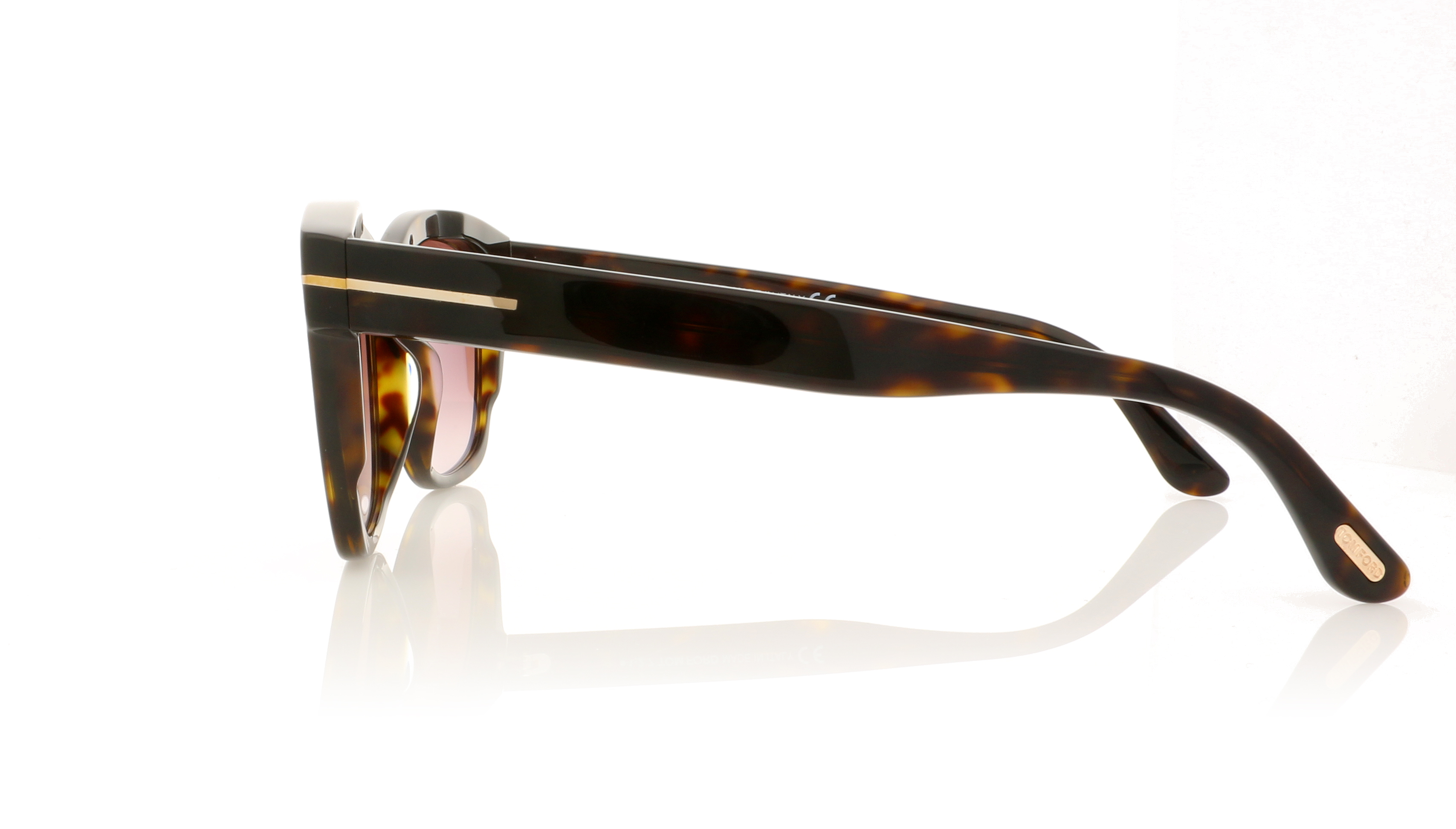 Tom Ford LAUREN-02 TF0614 Dark Havana / Gradient Brown 52F Sunglasses