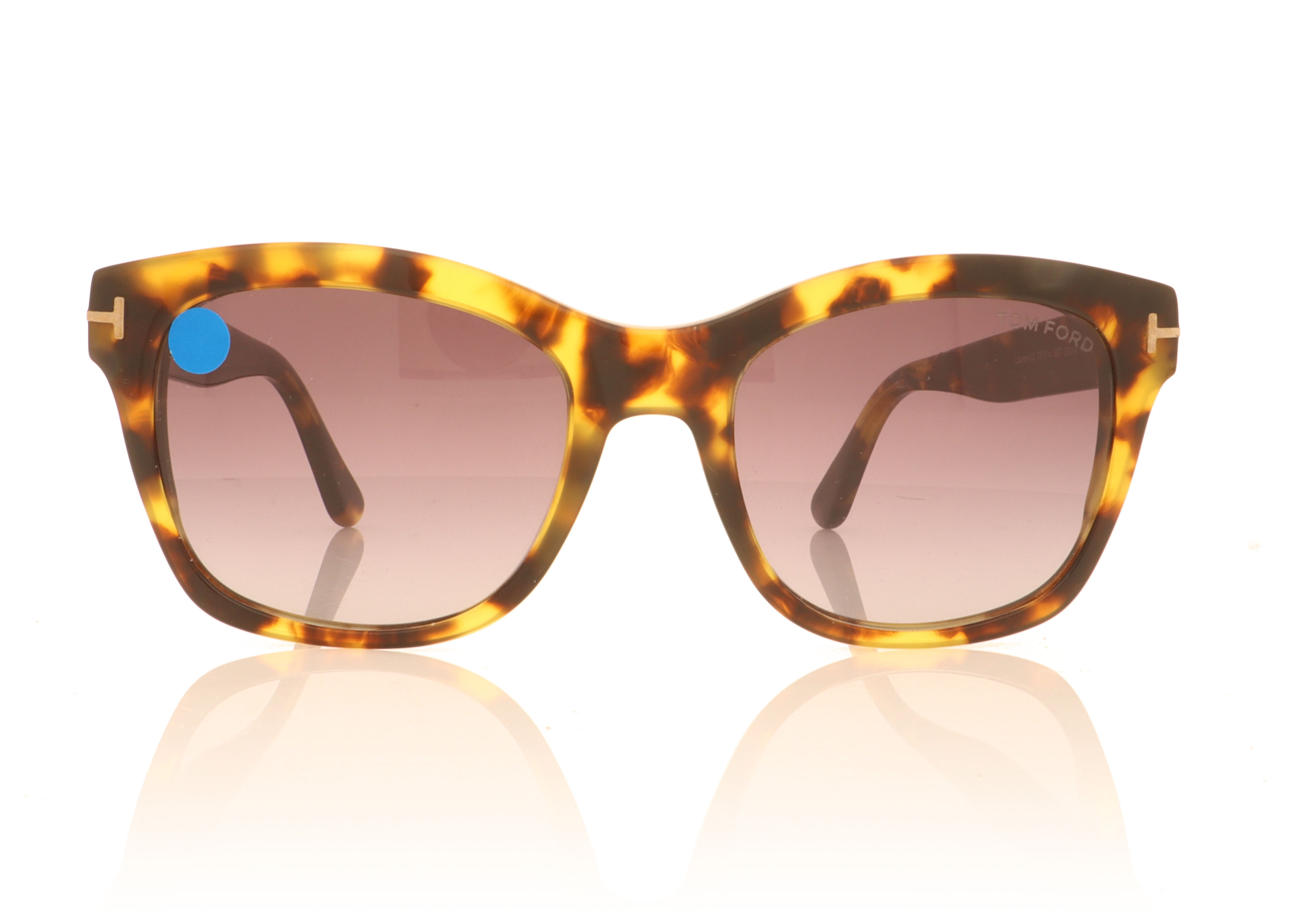 Tom Ford LAUREN-02 TF0614 Dark Havana / Gradient Brown 55T Sunglasses