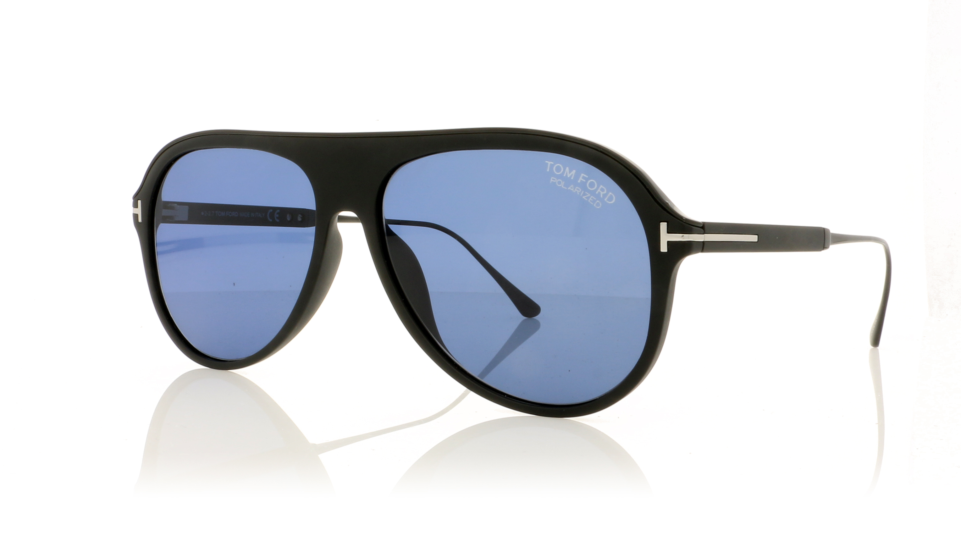 Tom Ford NICHOLAI-02 TF0624 Matte Black / Smoke Polarized 02D Sunglasses