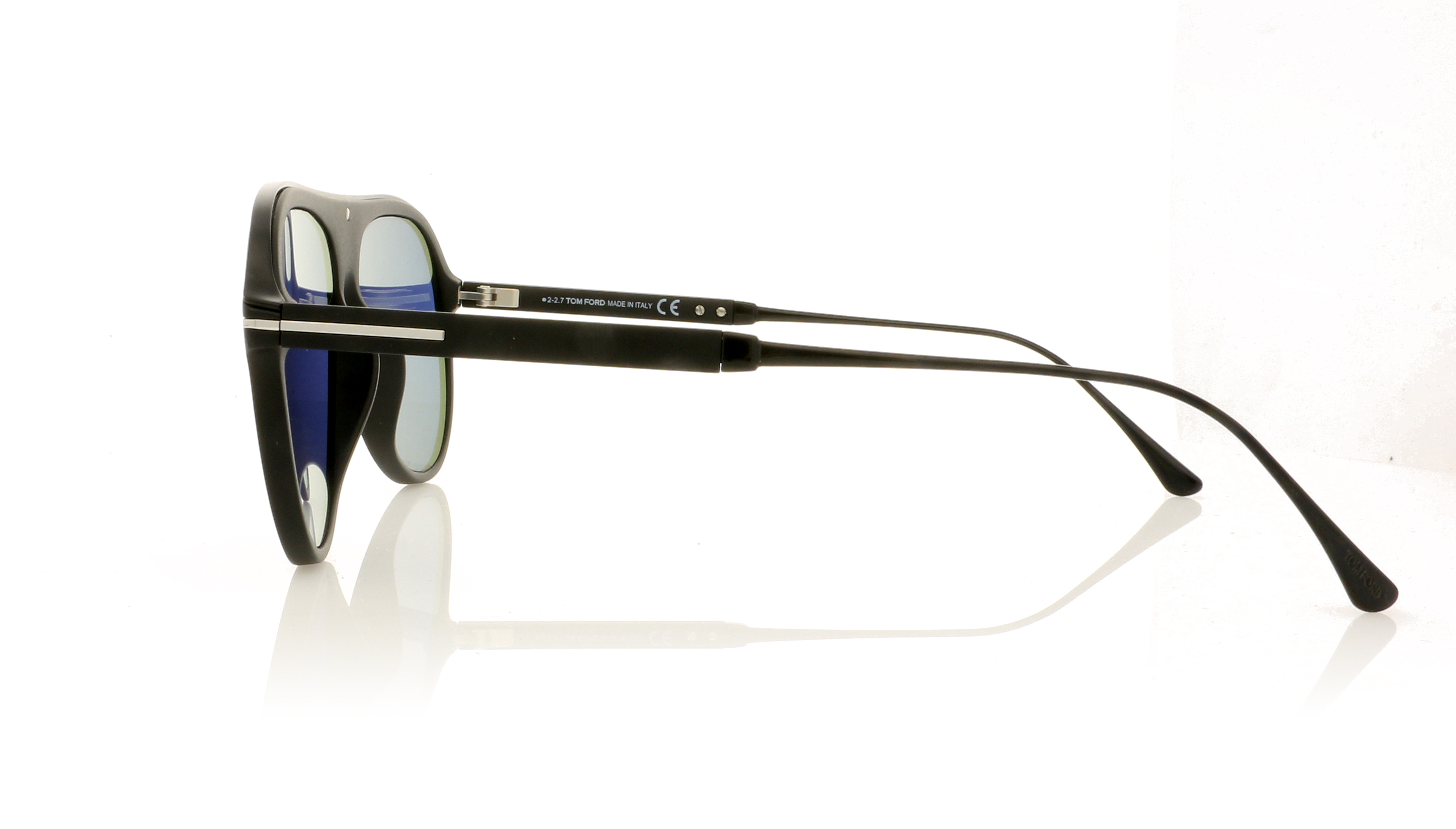 Tom Ford NICHOLAI-02 TF0624 Matte Black / Smoke Polarized 02D Sunglasses