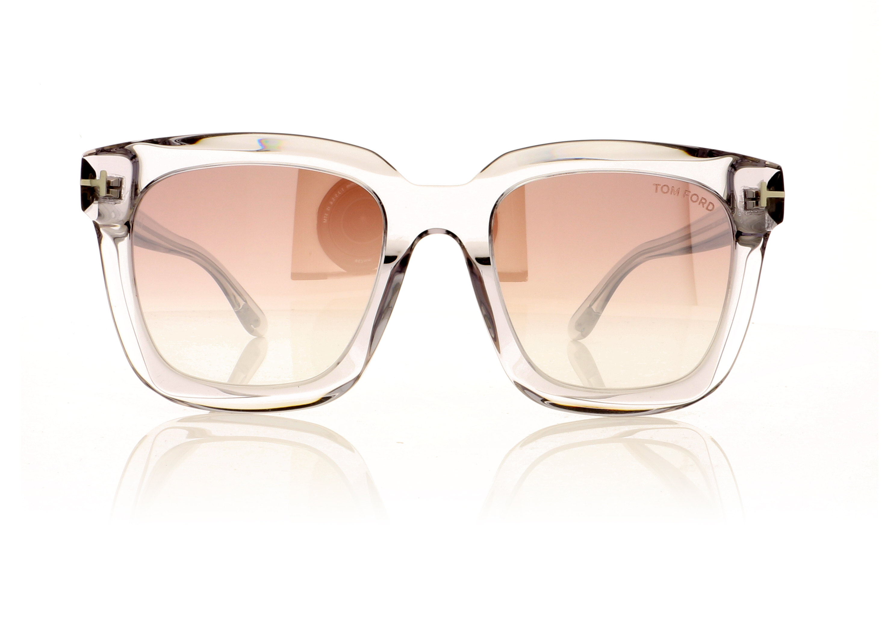 Tom Ford Sari TF690 Grey Crystal/Graduated Bordeaux Lenses 20T Sunglasses