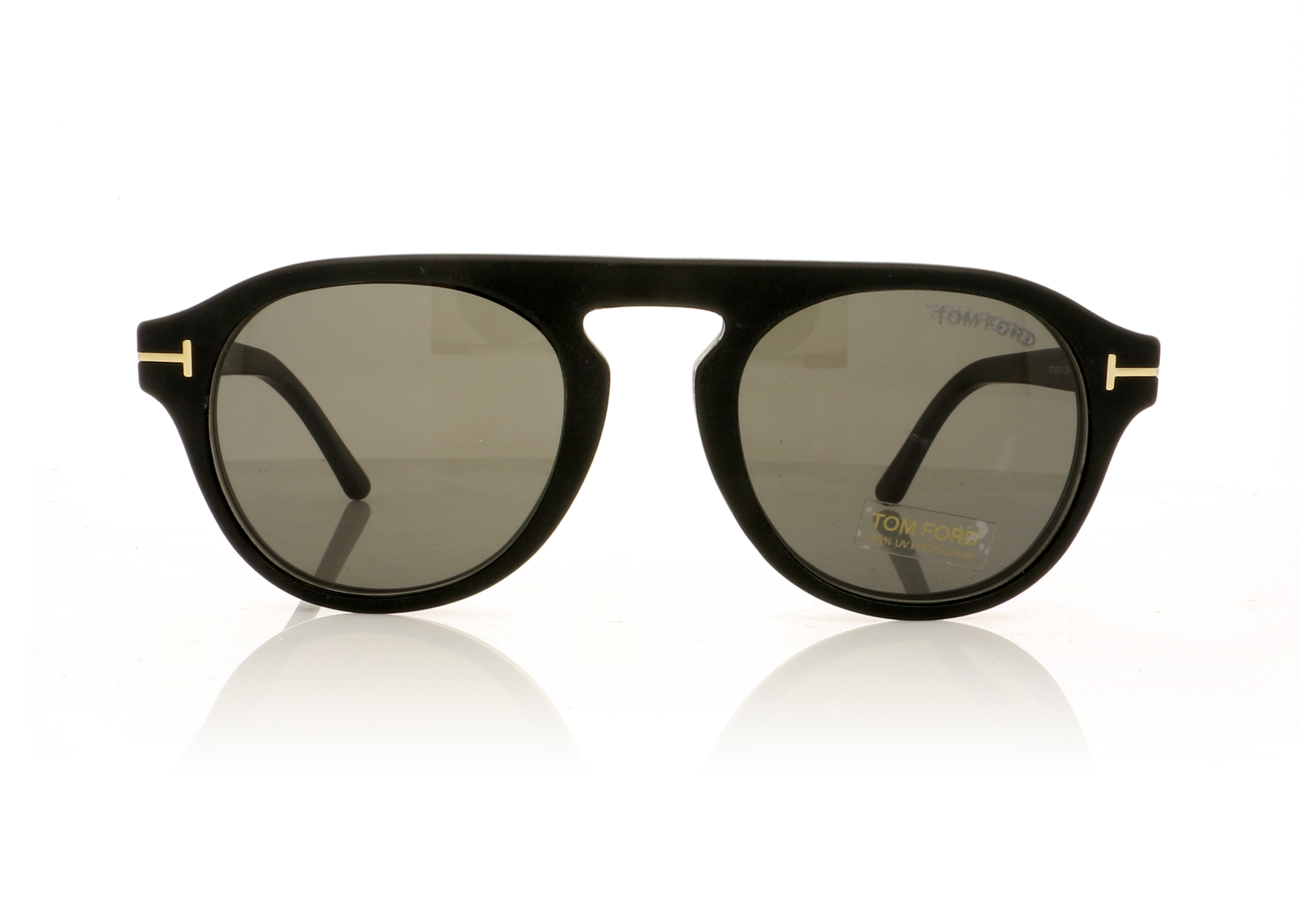 Tom Ford FT5533-B Matte Black/Leather Clip On 02A Glasses