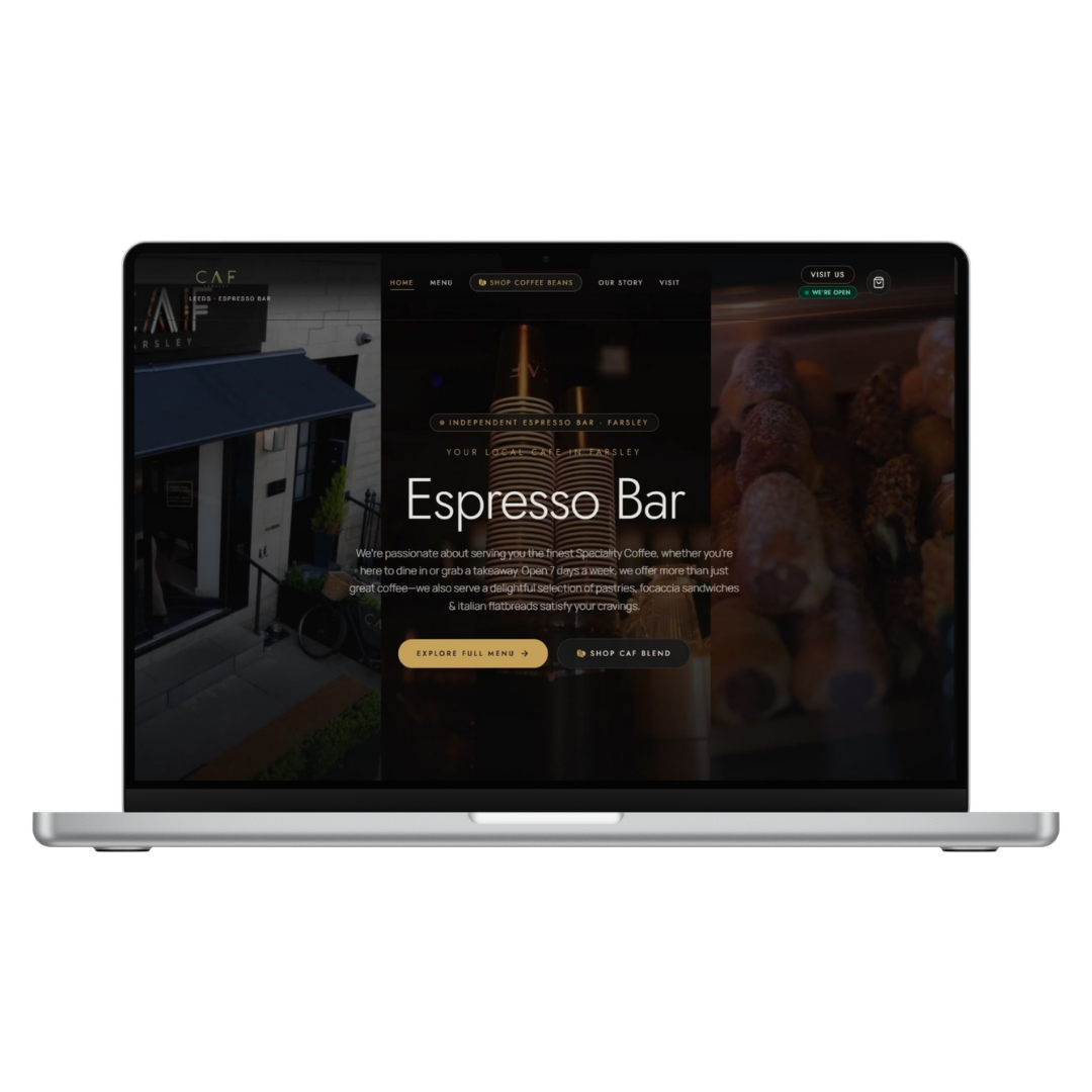 CAF Farsley website design by OmniGrowth Studio