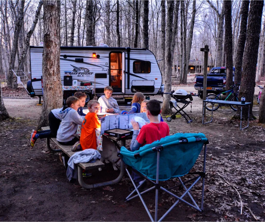 Image of an excited Camping On Me gift card recipient. Their thank you note is below.