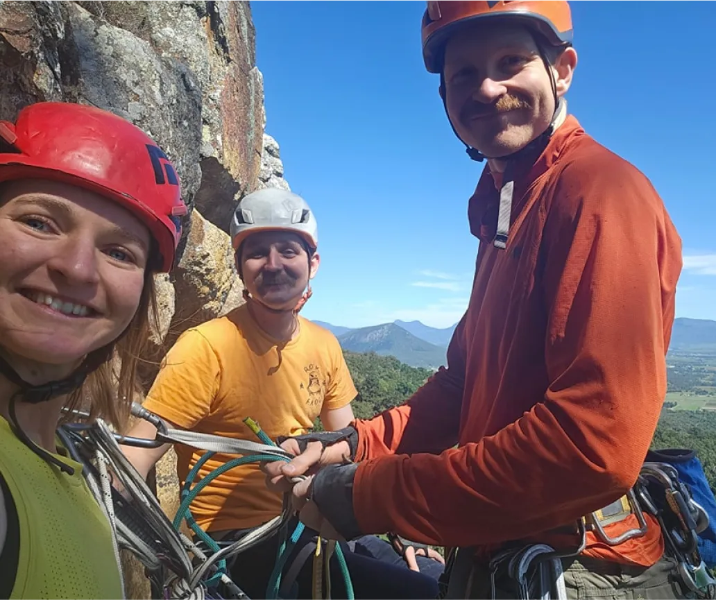 Image of an excited Climbing On Me gift card recipient. Their thank you note is below.