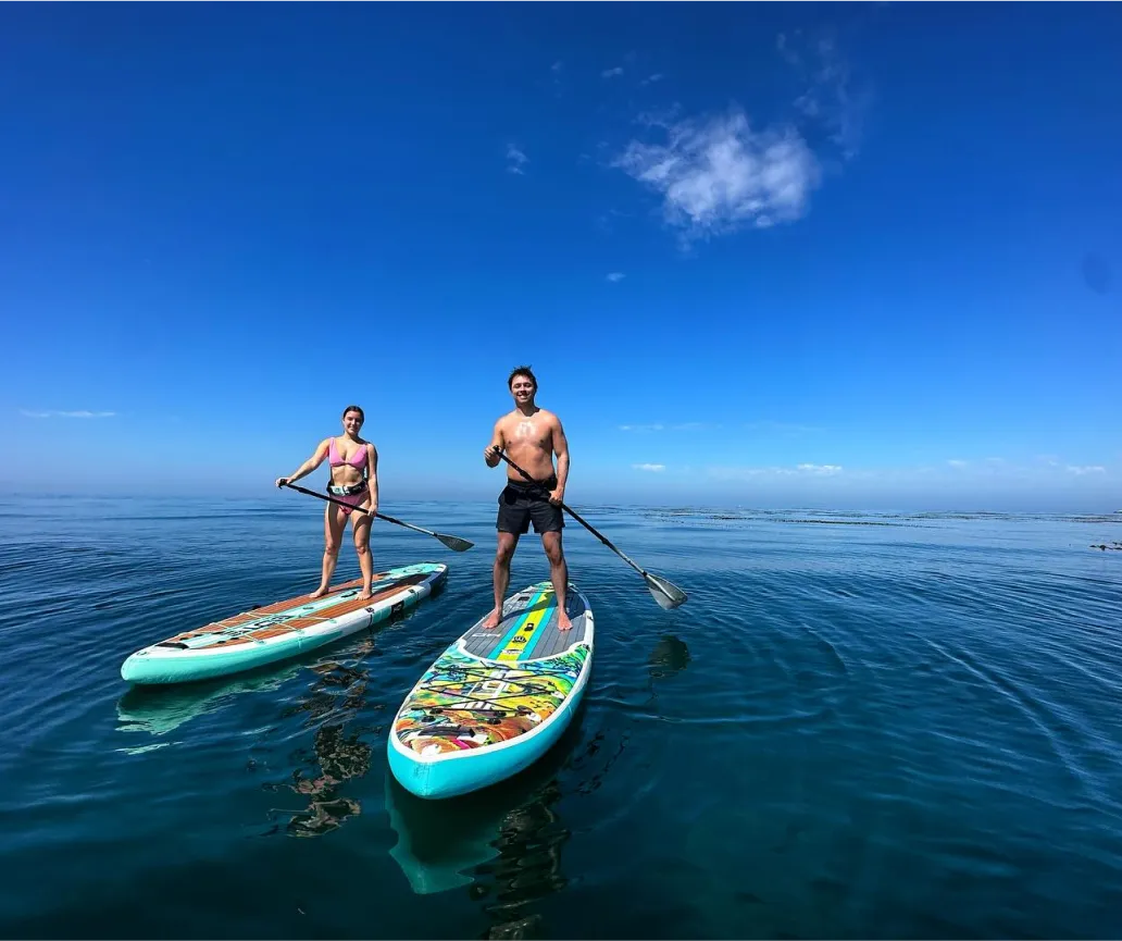 Image of an excited Water sports On Me gift card recipient. Their thank you note is below.